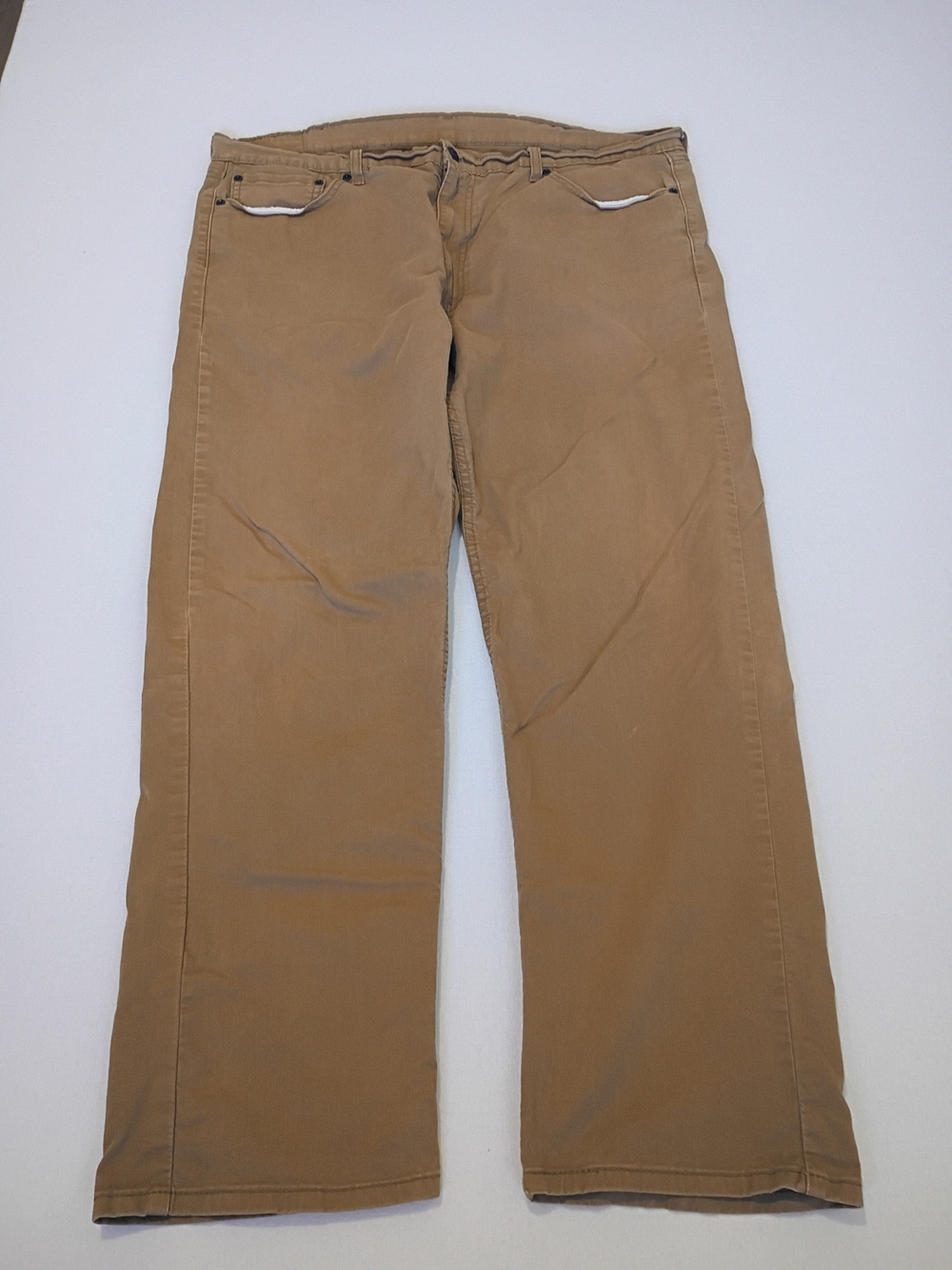 Levi's 505 regular fit jeans in size W42 L32 Tan/Light Brown Casual